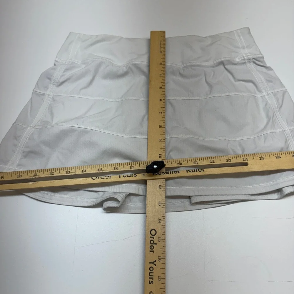 Lululemon Skirt Womens 6 White Pace Rival Athletic Tennis Golf Running